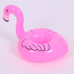 Mini Water Coasters boia Flamingo Floating inflatable cup holder